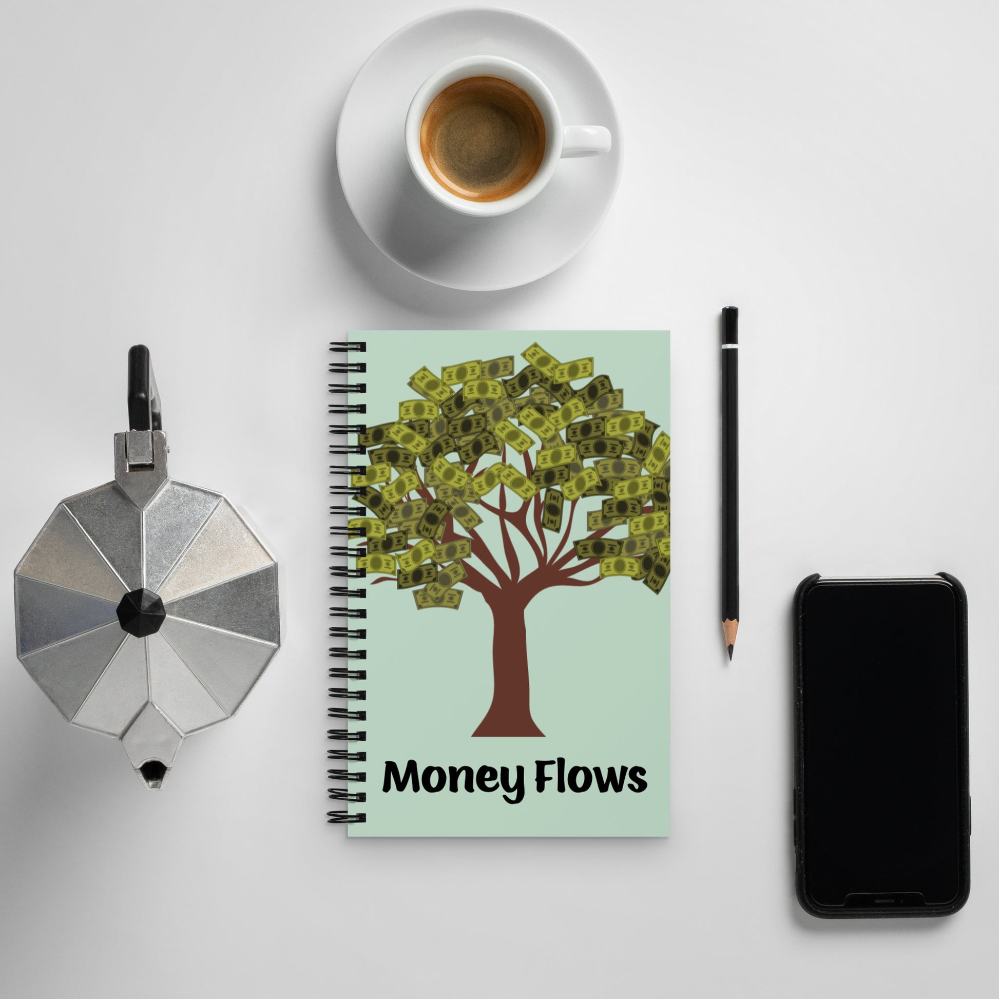Money Tree Notebook - Fly Free Clothing