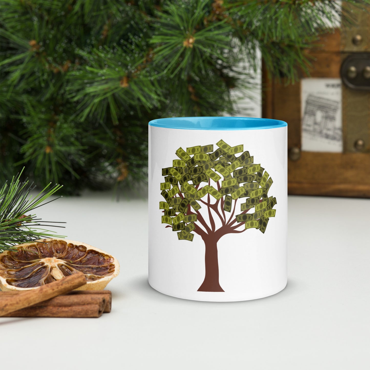 Money Tree Mug with Color Inside - Fly Free Clothing