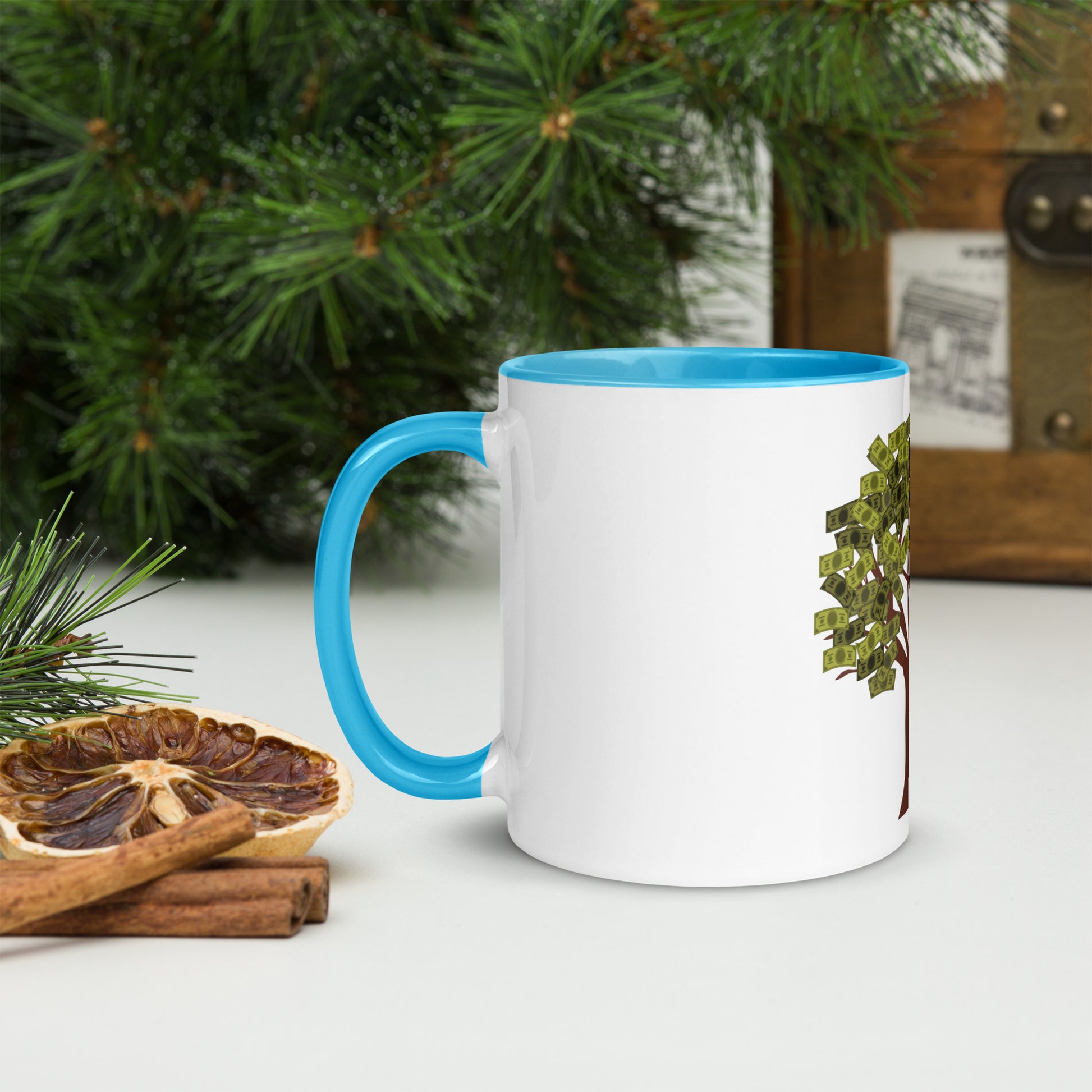 Money Tree Mug with Color Inside - Fly Free Clothing