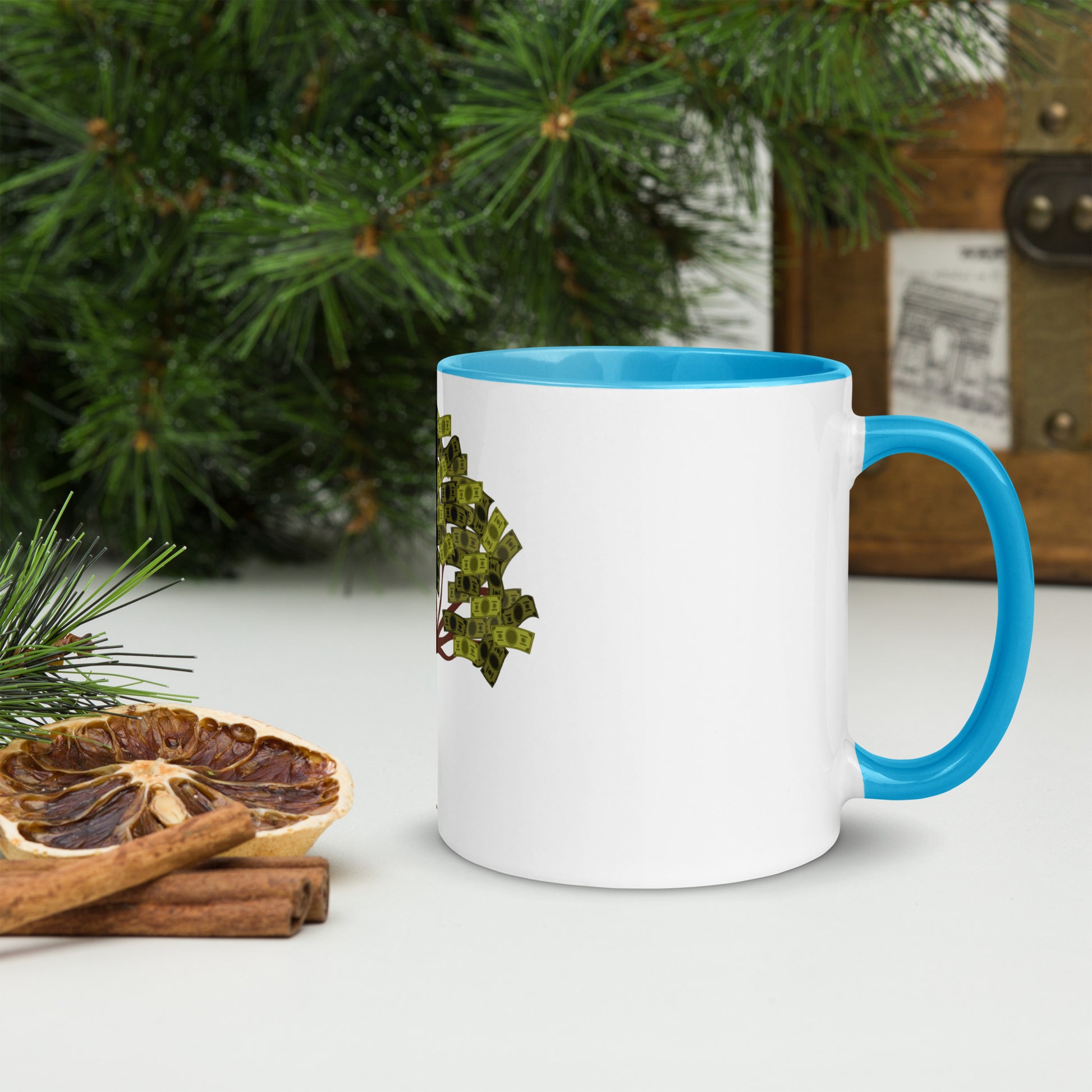 Money Tree Mug with Color Inside - Fly Free Clothing