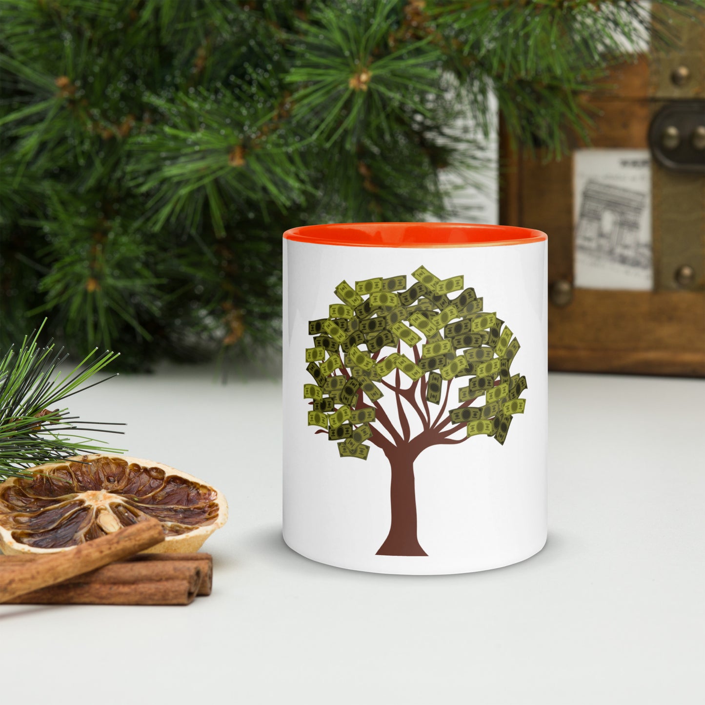 Money Tree Mug with Color Inside - Fly Free Clothing