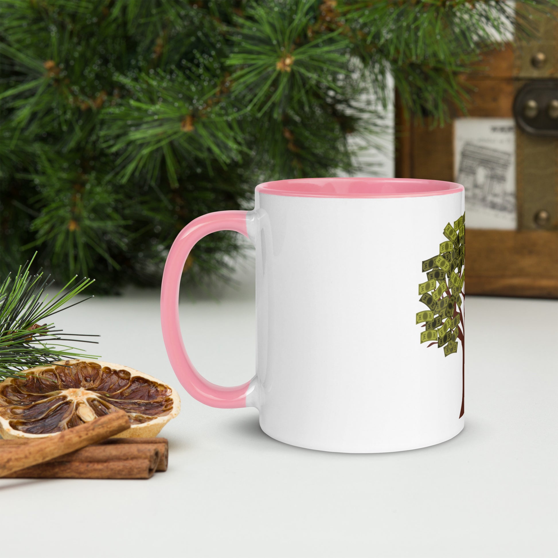 Money Tree Mug with Color Inside - Fly Free Clothing