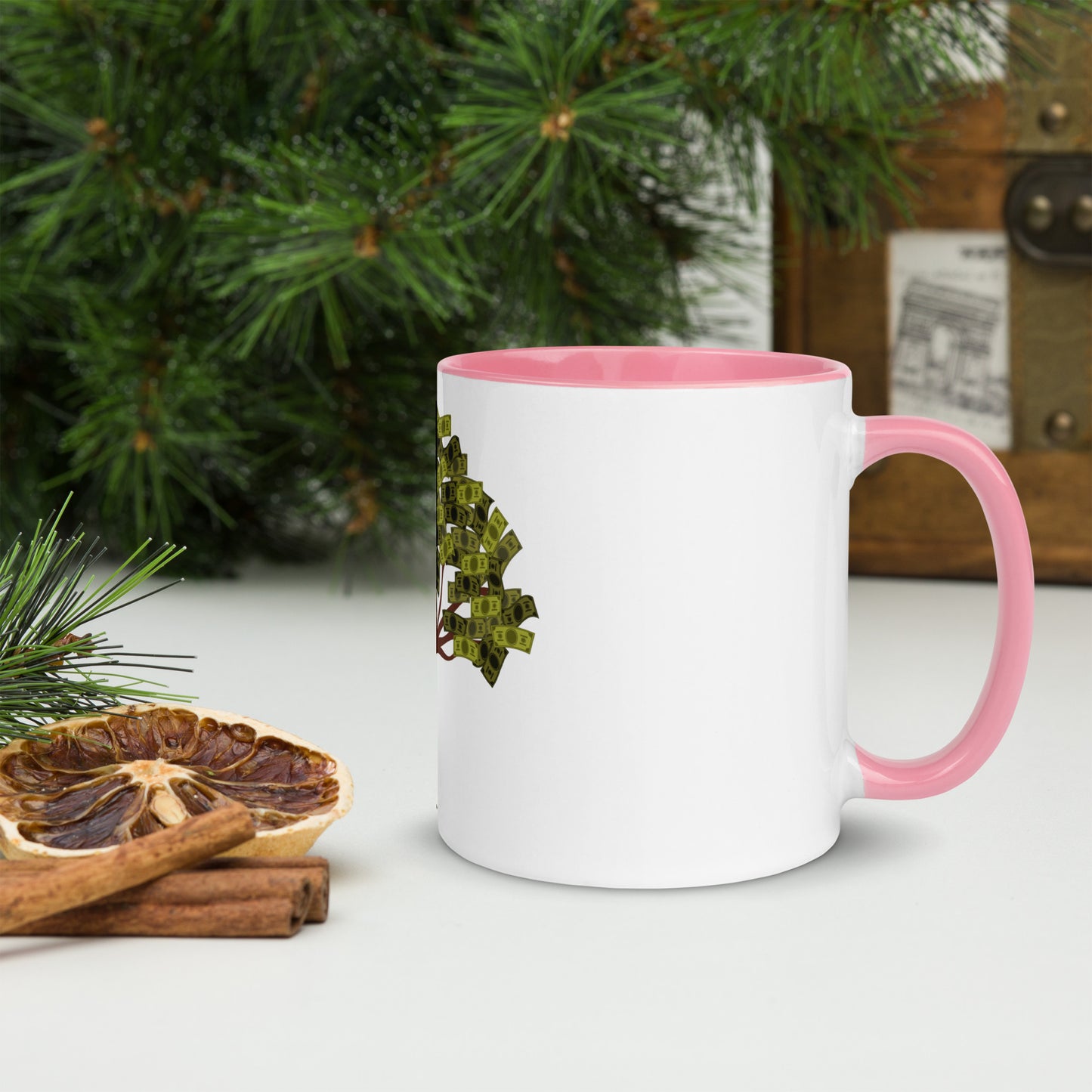Money Tree Mug with Color Inside - Fly Free Clothing