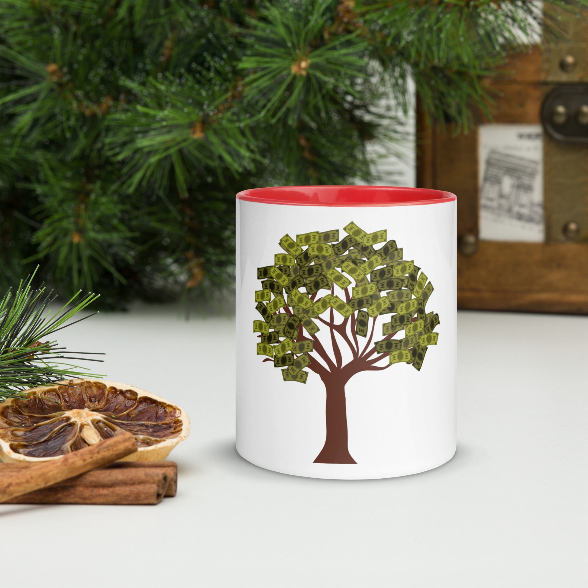 Money Tree Mug with Color Inside - Fly Free Clothing