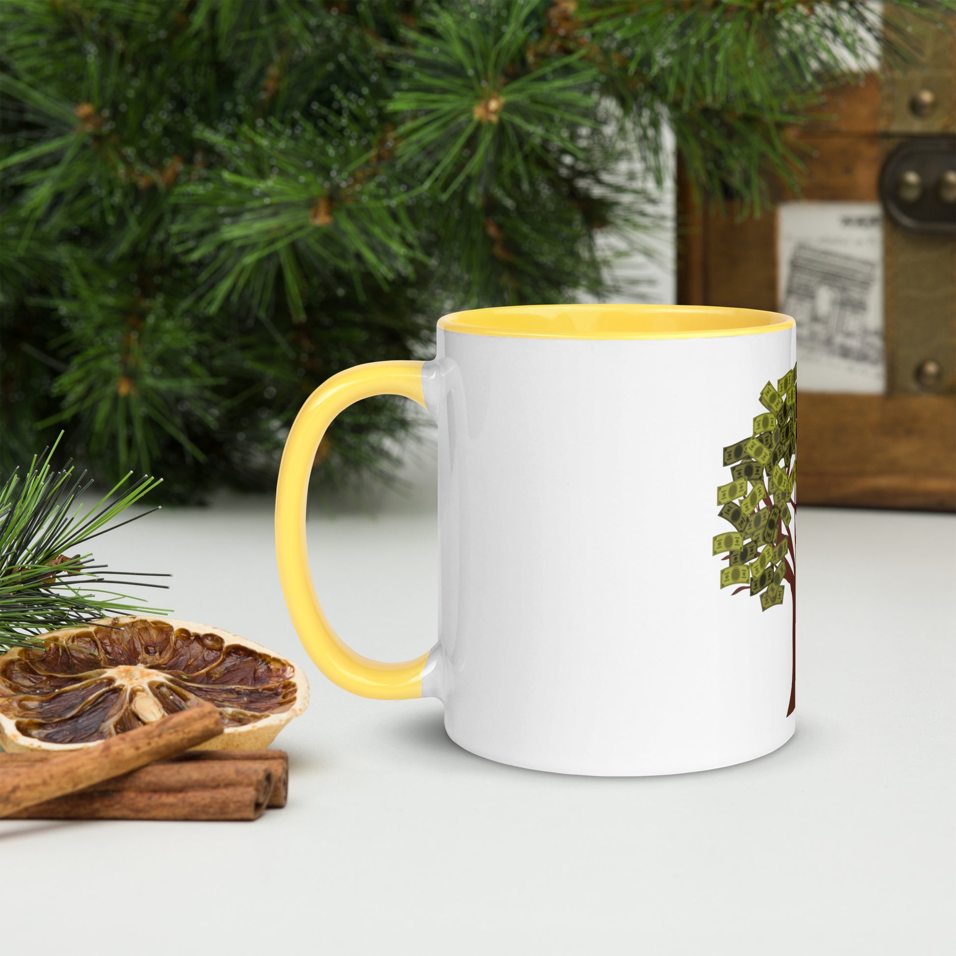 Money Tree Mug with Color Inside - Fly Free Clothing