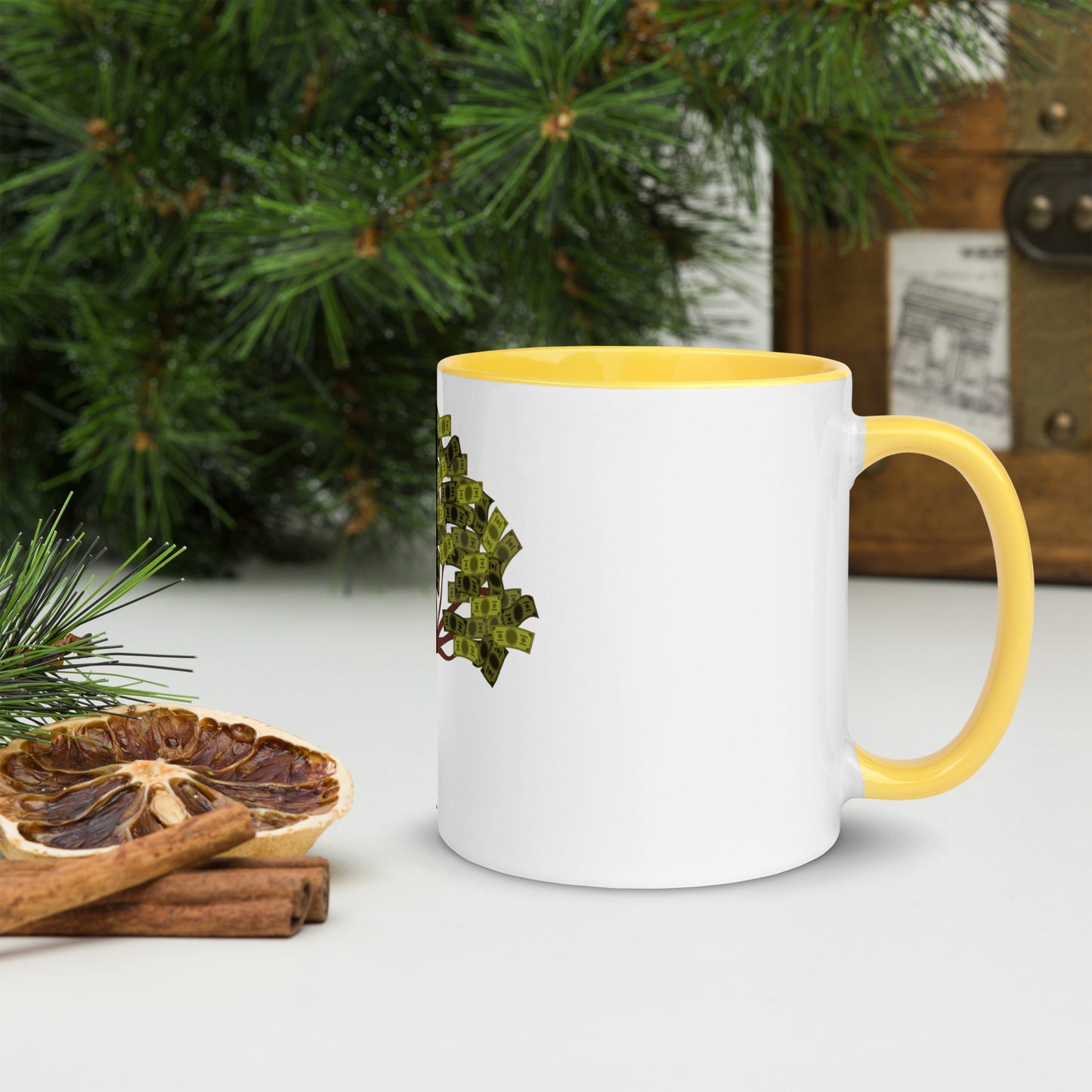 Money Tree Mug with Color Inside - Fly Free Clothing