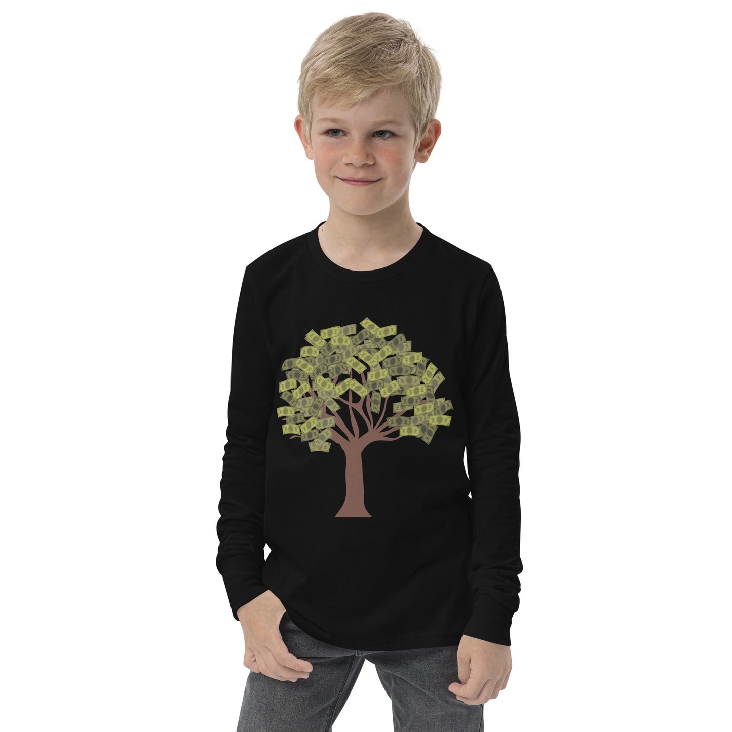 Youth long sleeve Money Tree tee - Fly Free Clothing