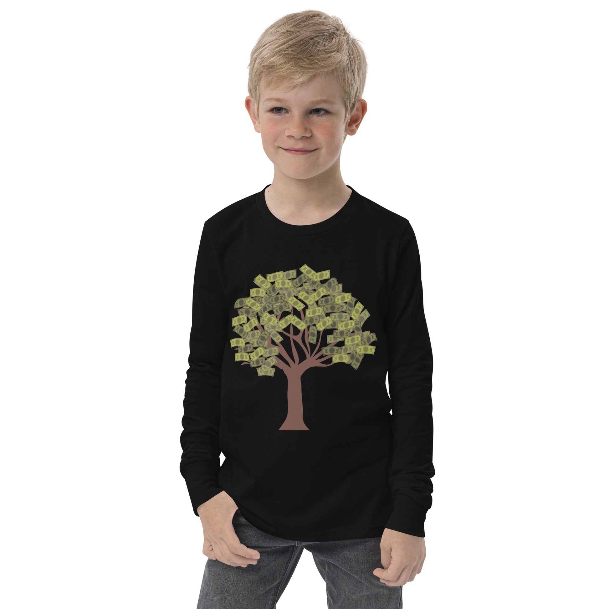 Youth long sleeve Money Tree tee - Fly Free Clothing