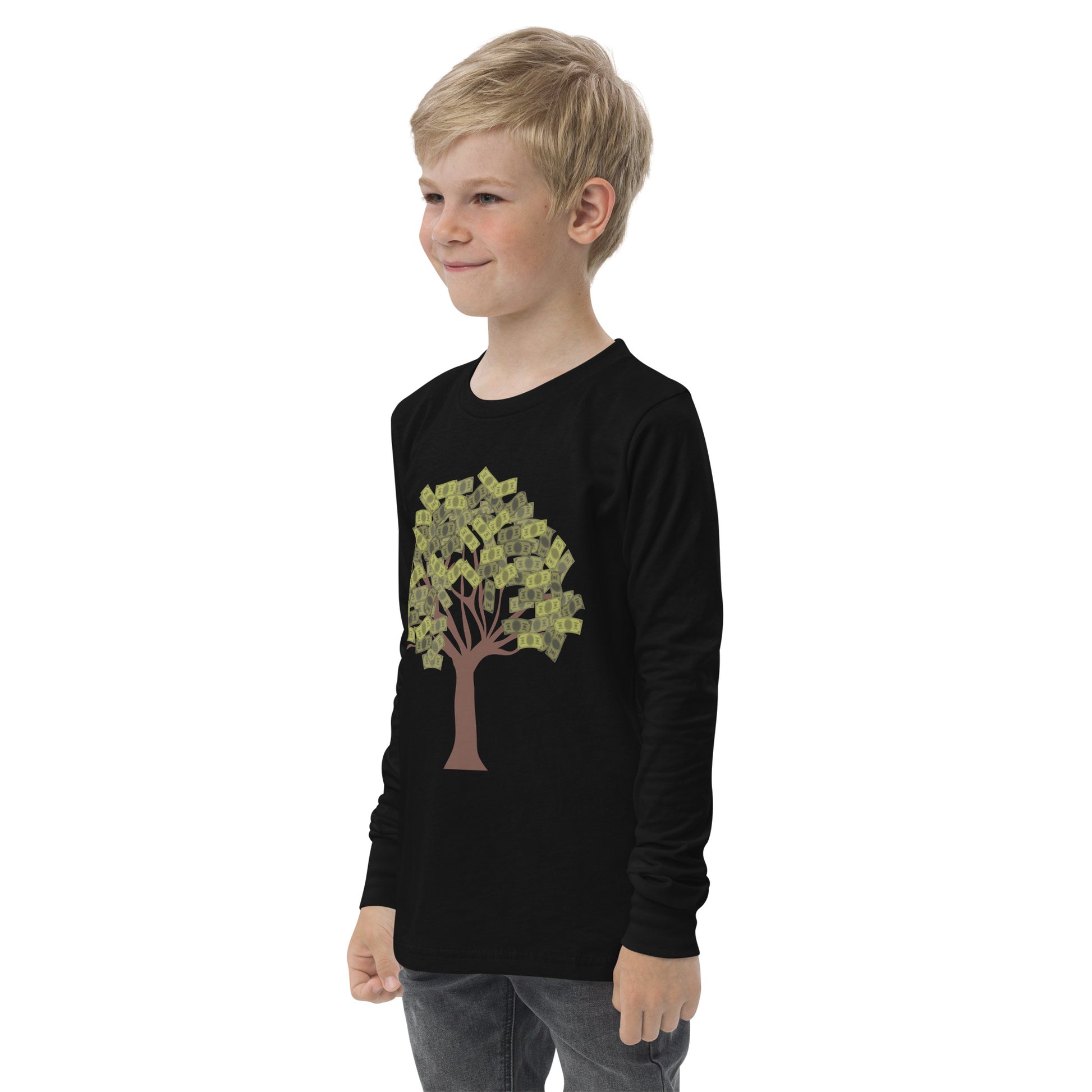Youth long sleeve Money Tree tee - Fly Free Clothing