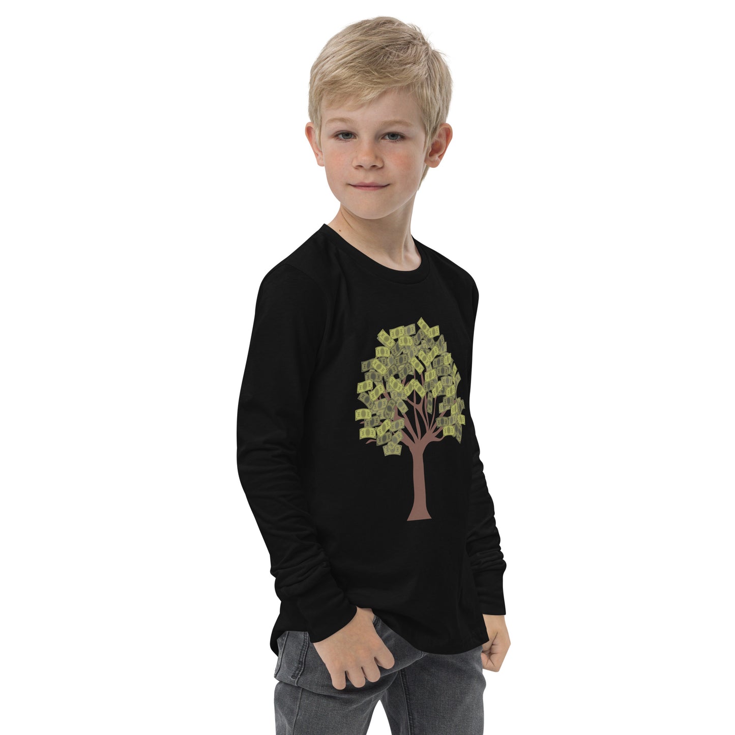 Youth long sleeve Money Tree tee - Fly Free Clothing