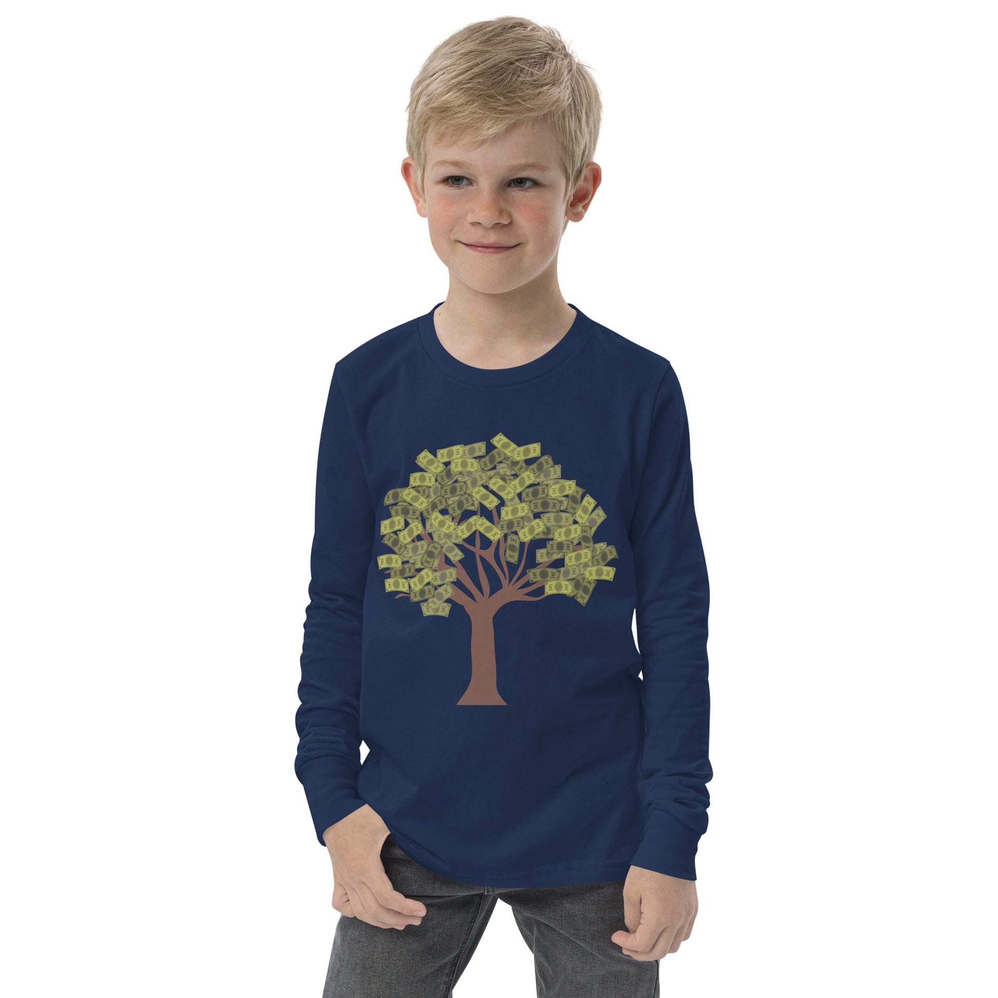 Youth long sleeve Money Tree tee - Fly Free Clothing