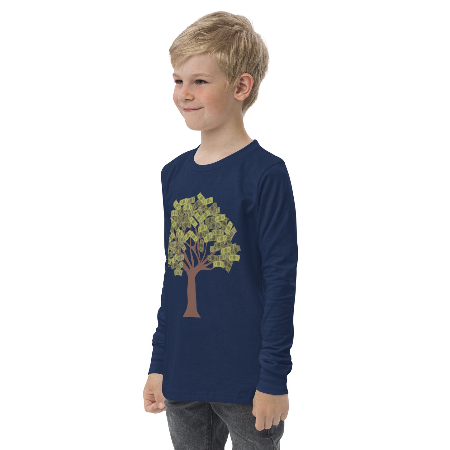 Youth long sleeve Money Tree tee - Fly Free Clothing