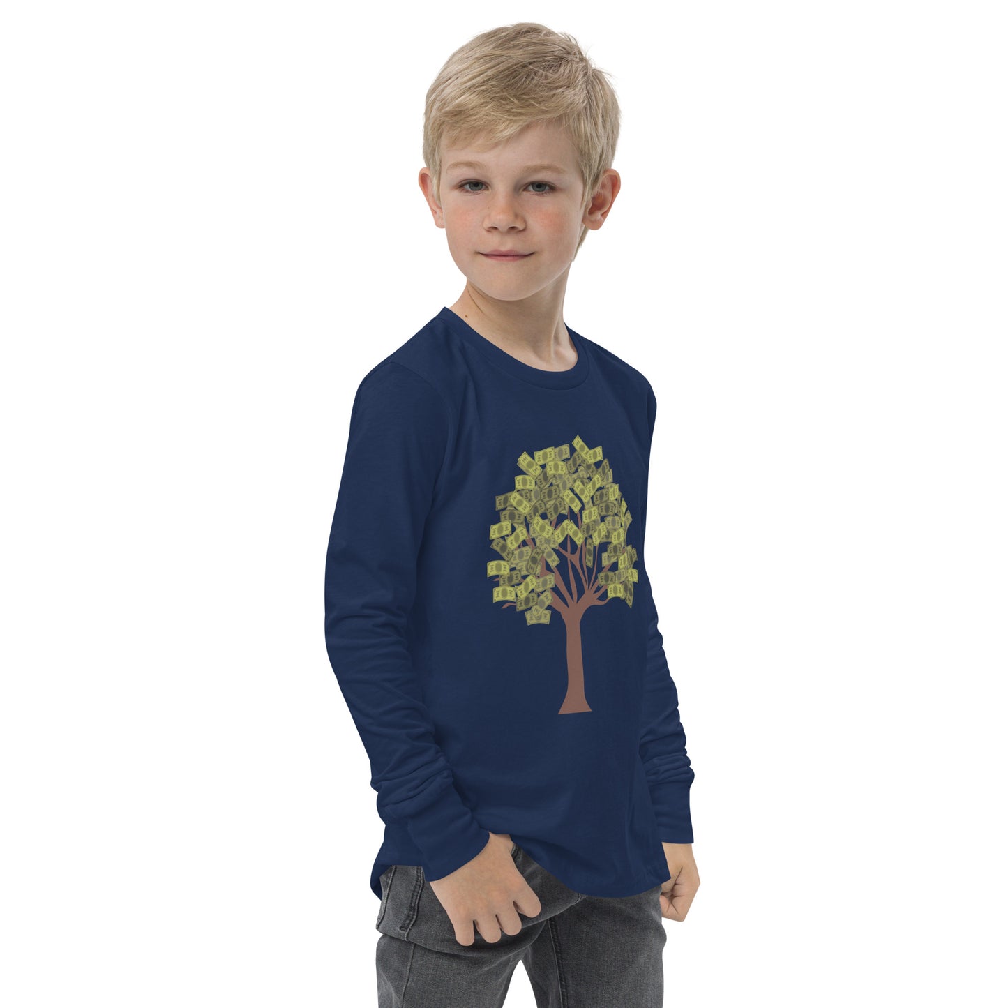 Youth long sleeve Money Tree tee - Fly Free Clothing
