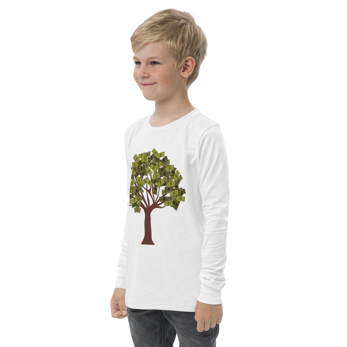 Youth long sleeve Money Tree tee - Fly Free Clothing