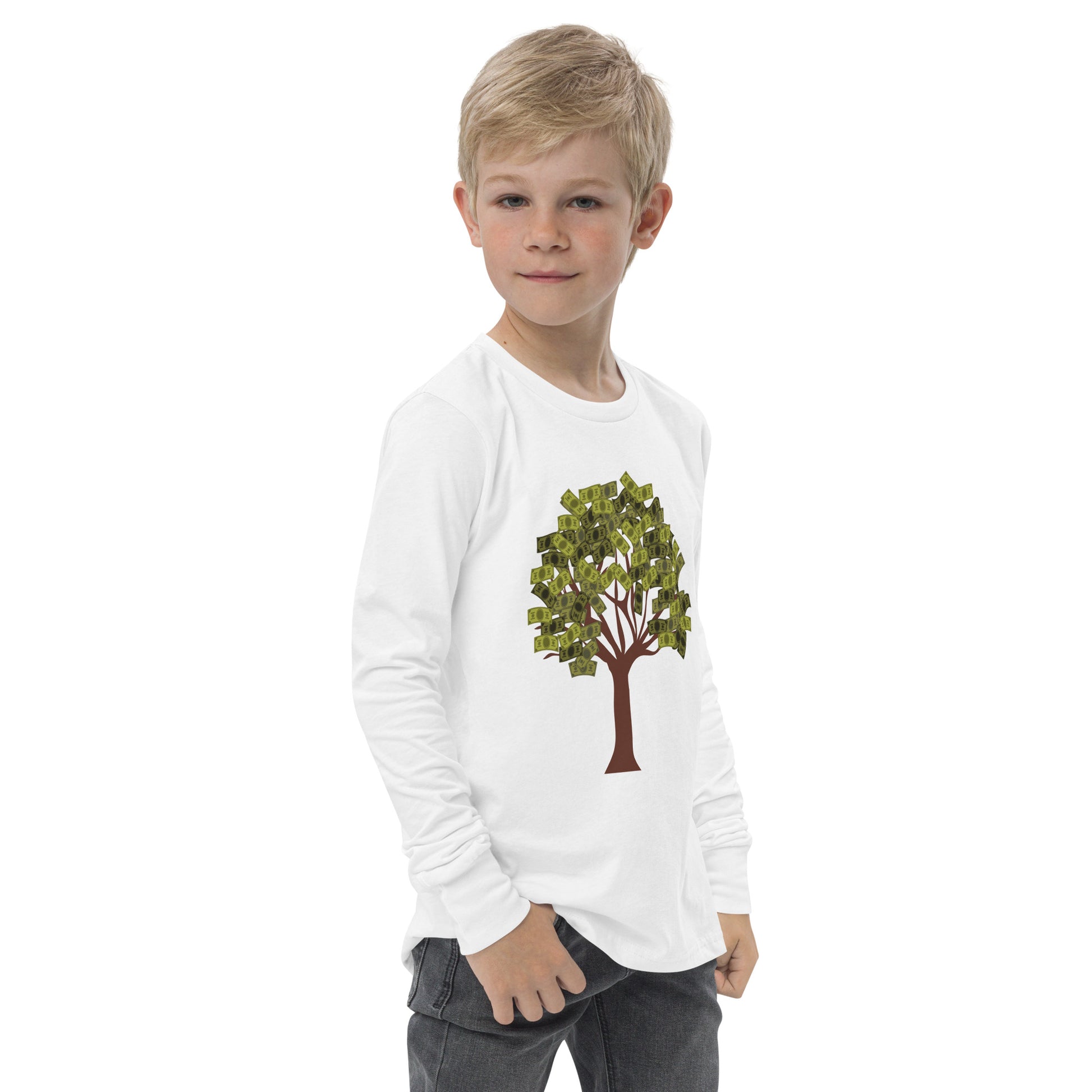 Youth long sleeve Money Tree tee - Fly Free Clothing