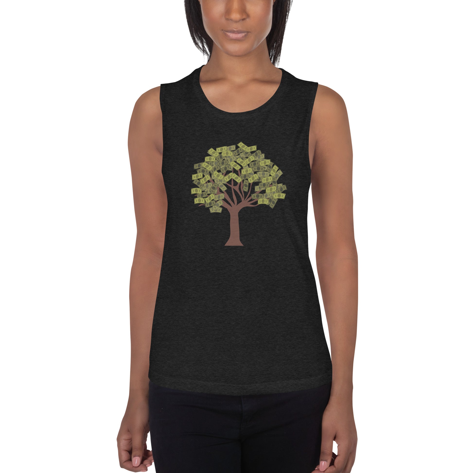 Money Tree Ladies’ Muscle Tank - Fly Free Clothing