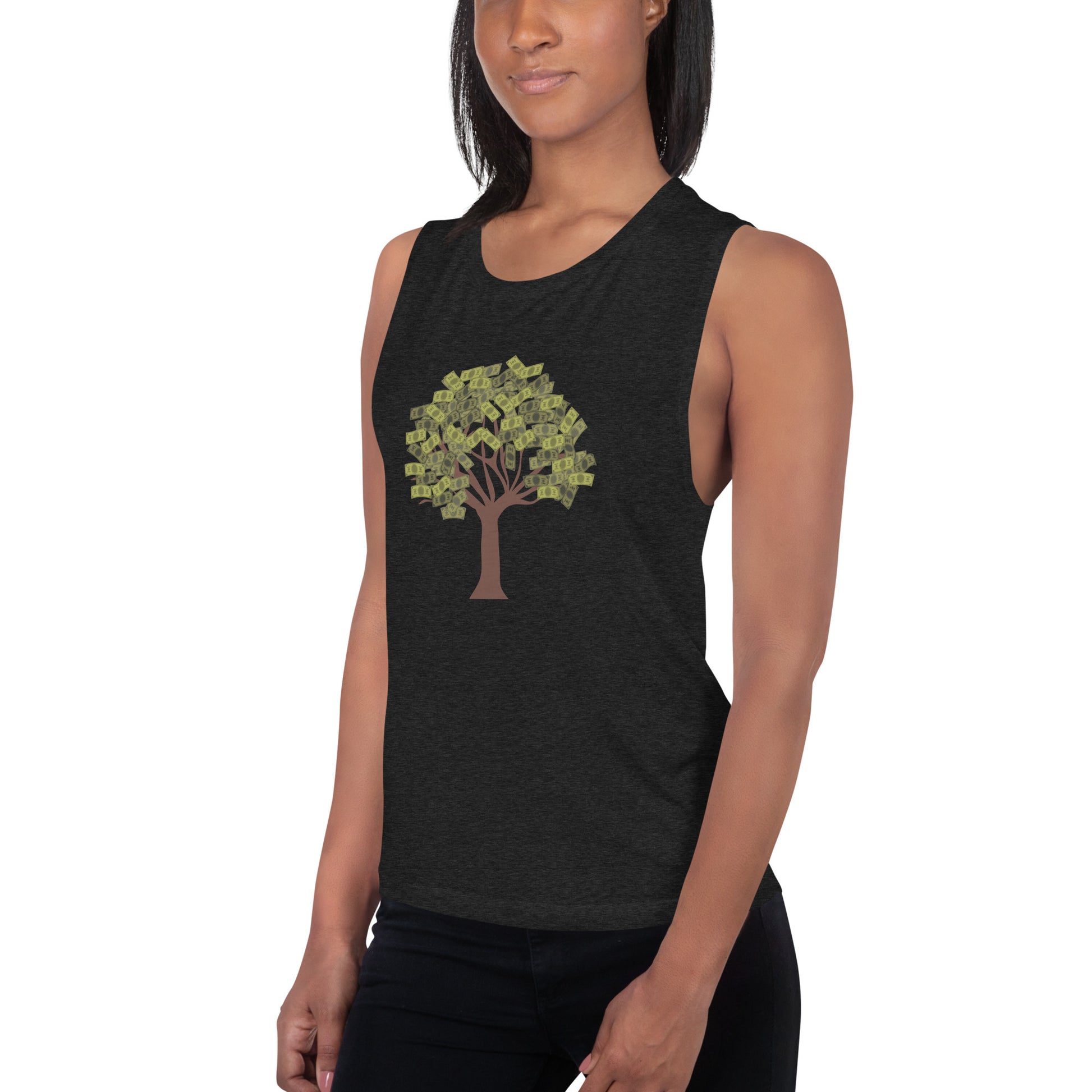 Money Tree Ladies’ Muscle Tank - Fly Free Clothing