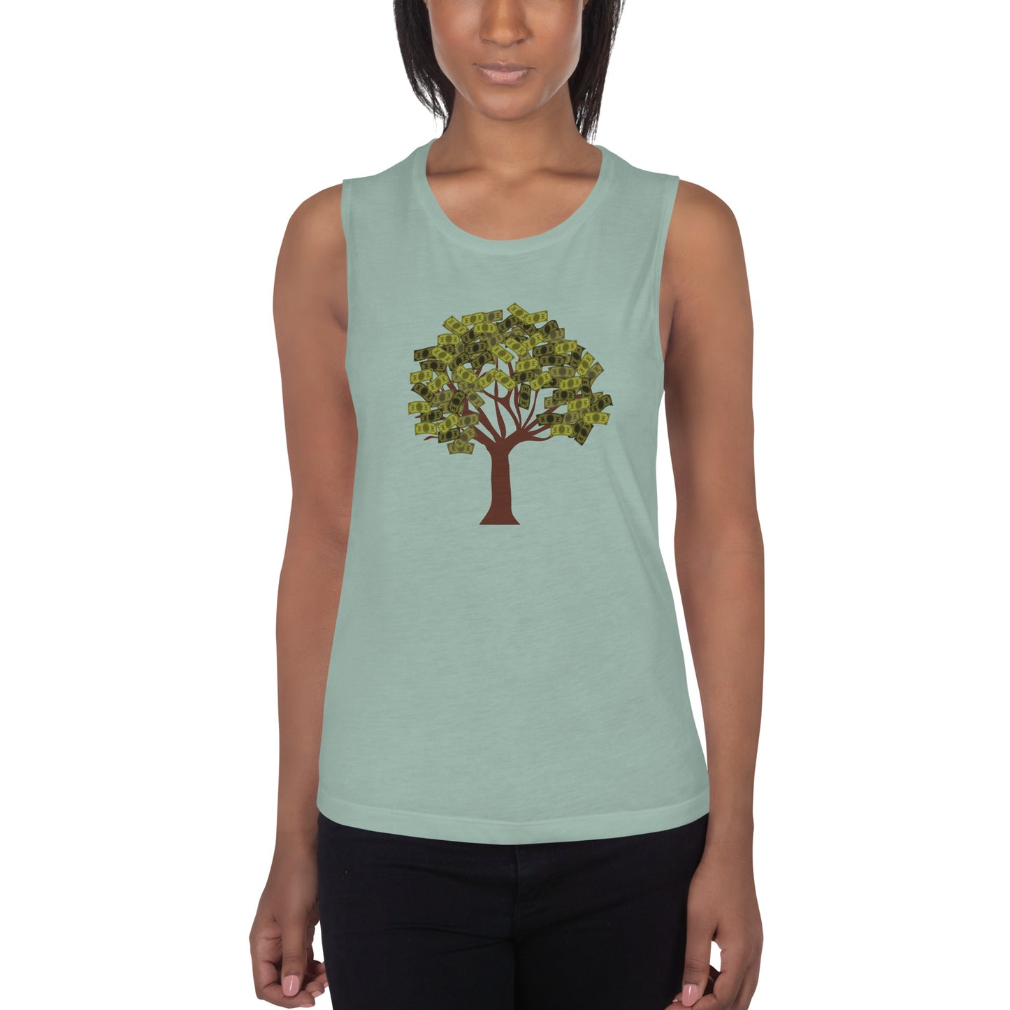 Money Tree Ladies’ Muscle Tank - Fly Free Clothing