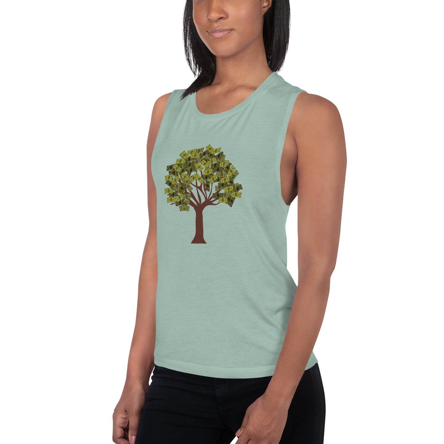 Money Tree Ladies’ Muscle Tank - Fly Free Clothing