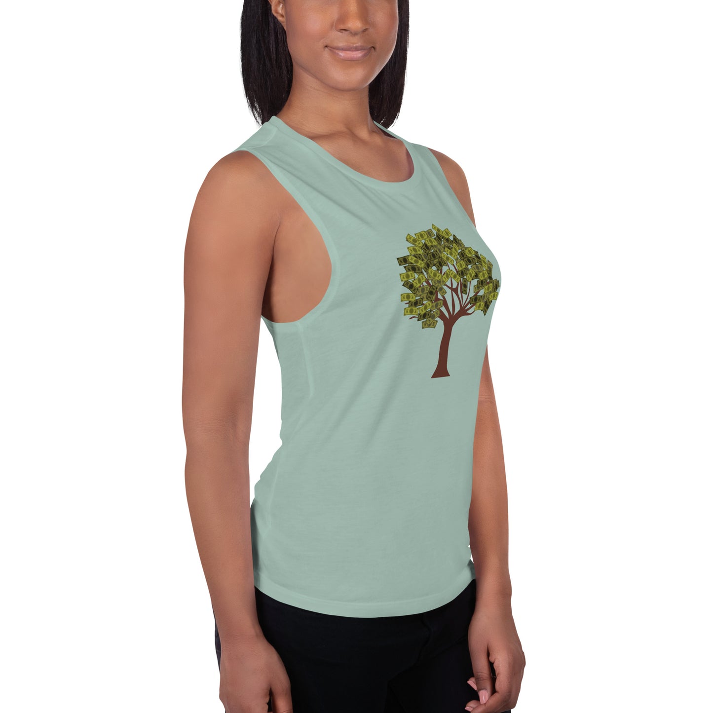 Money Tree Ladies’ Muscle Tank - Fly Free Clothing