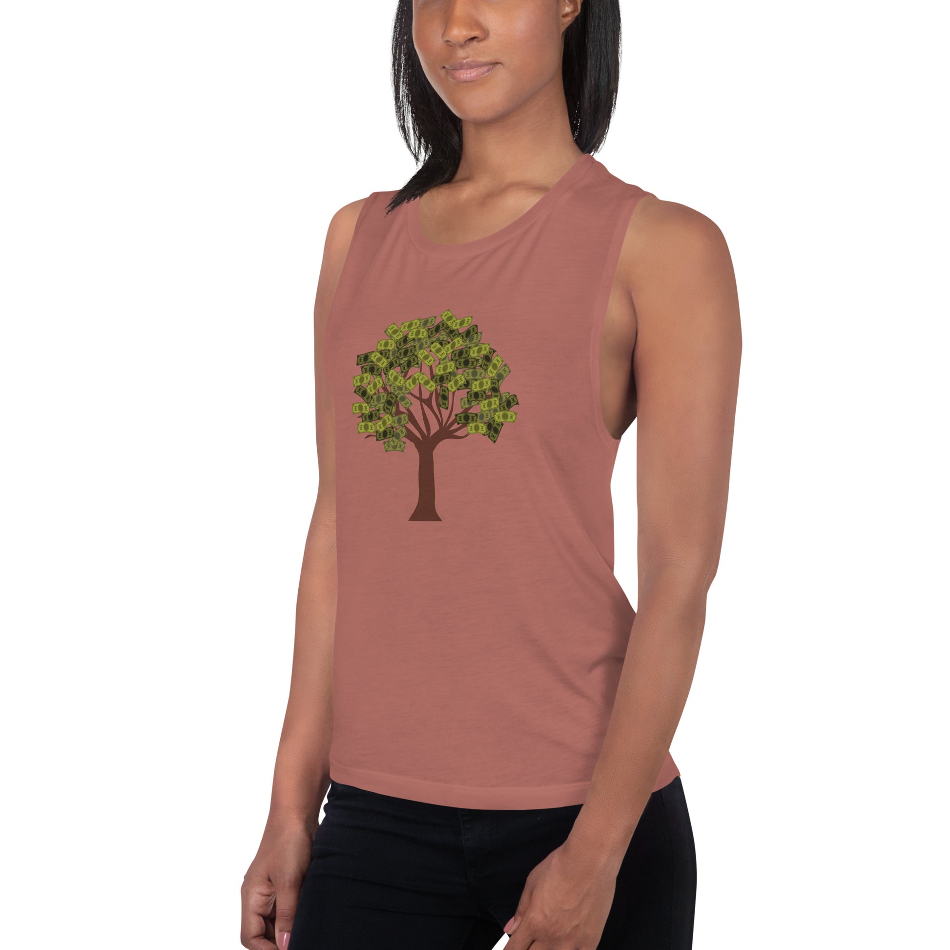 Money Tree Ladies’ Muscle Tank - Fly Free Clothing