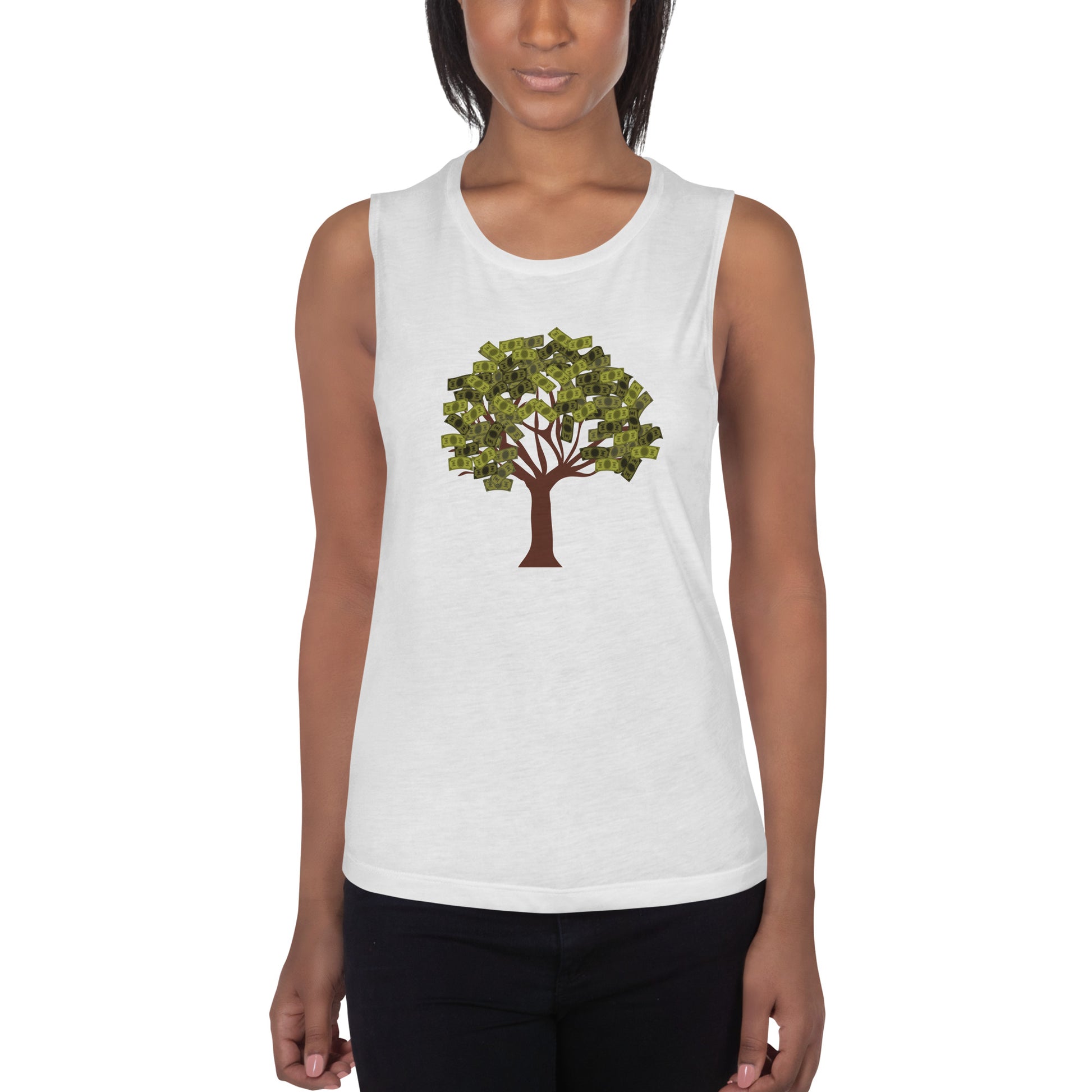 Money Tree Ladies’ Muscle Tank - Fly Free Clothing