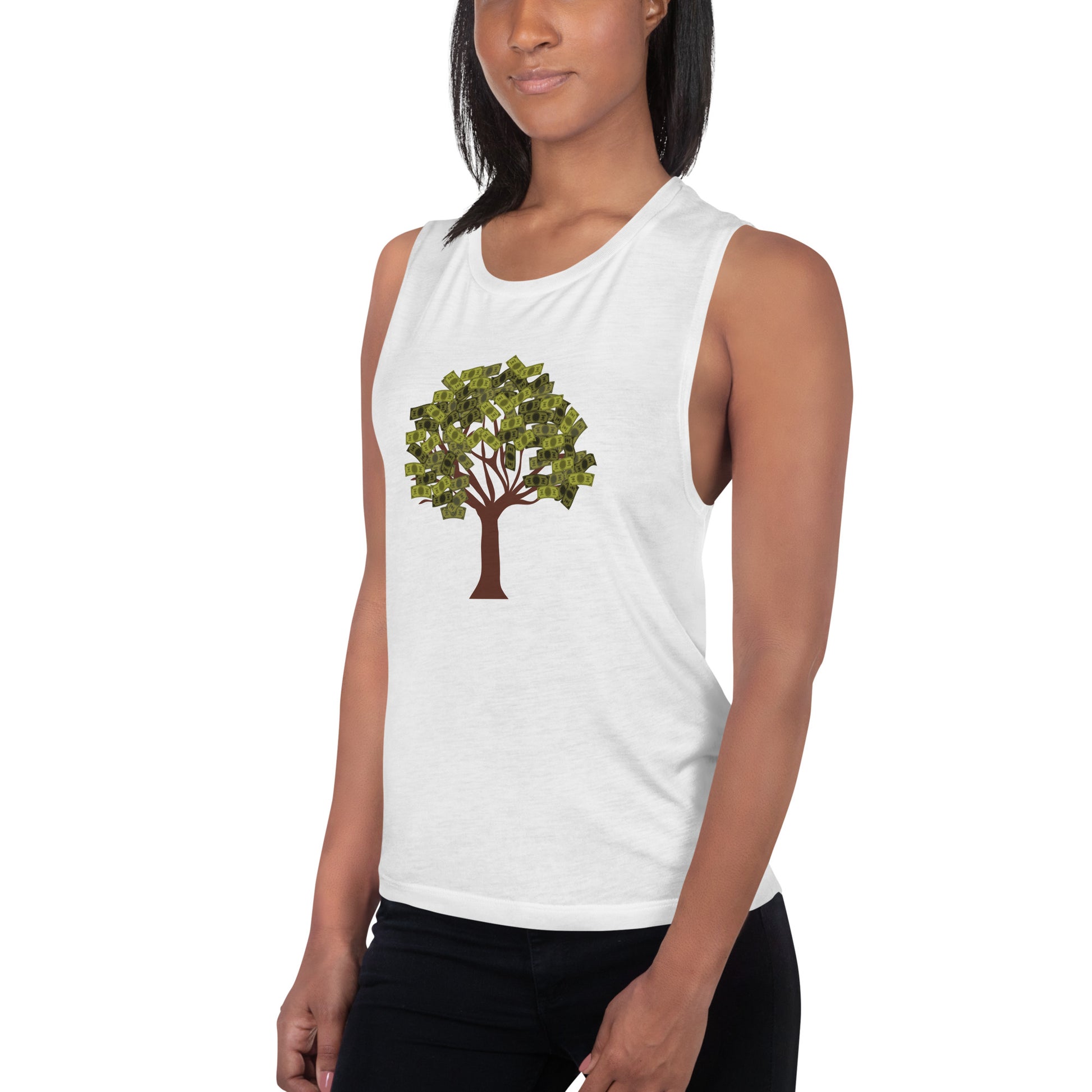 Money Tree Ladies’ Muscle Tank - Fly Free Clothing